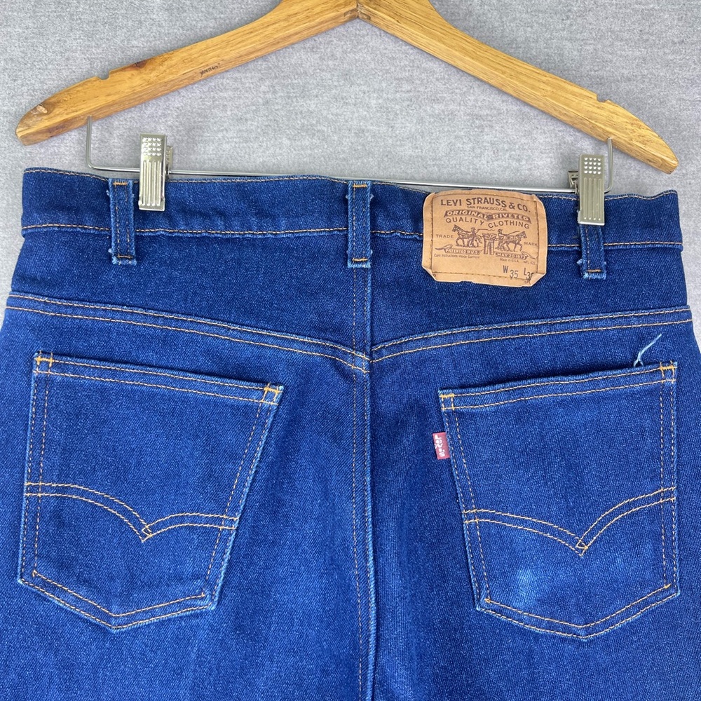 Vintage Levis 505‎ Straight Leg Jeans Dark Wash Blue Denim Mens 32x29